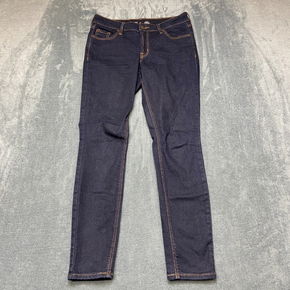 Old Navy Rockstar Super Skinny Jeans Womens 4 Blue Denim Stretch Mid Rise Cozy